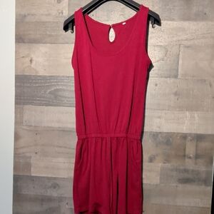 Sleeveless Red Romper